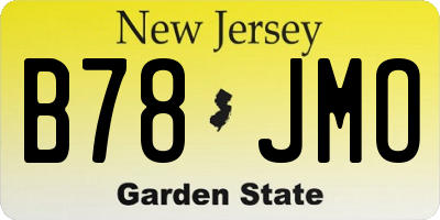 NJ license plate B78JMO