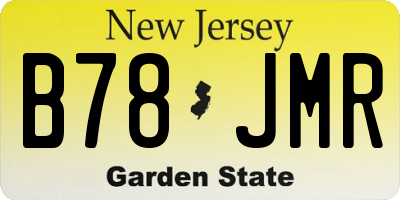 NJ license plate B78JMR