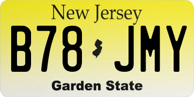 NJ license plate B78JMY