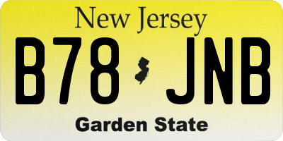 NJ license plate B78JNB