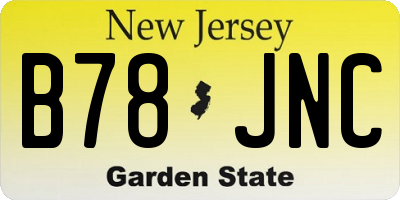 NJ license plate B78JNC