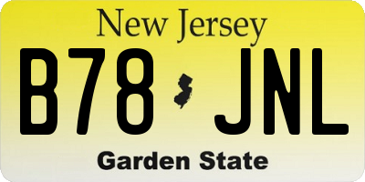 NJ license plate B78JNL