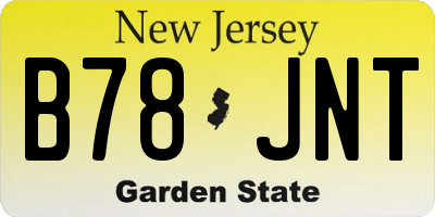 NJ license plate B78JNT