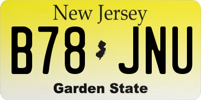 NJ license plate B78JNU