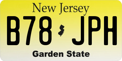 NJ license plate B78JPH