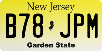 NJ license plate B78JPM