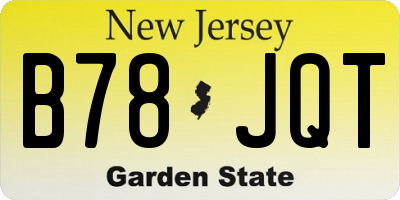 NJ license plate B78JQT