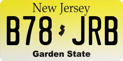 NJ license plate B78JRB