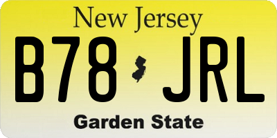 NJ license plate B78JRL