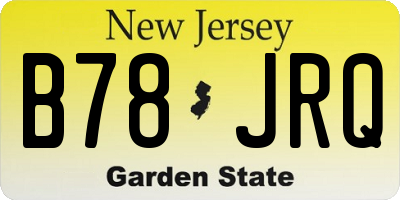 NJ license plate B78JRQ