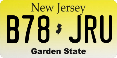 NJ license plate B78JRU