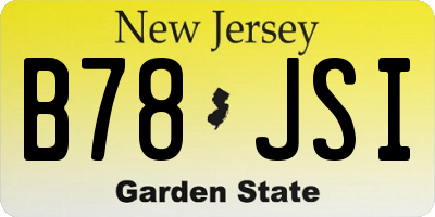 NJ license plate B78JSI