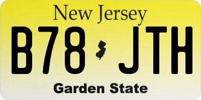 NJ license plate B78JTH