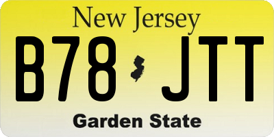 NJ license plate B78JTT