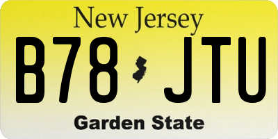 NJ license plate B78JTU