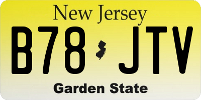 NJ license plate B78JTV
