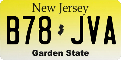 NJ license plate B78JVA