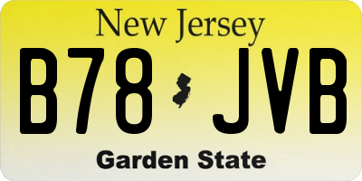 NJ license plate B78JVB