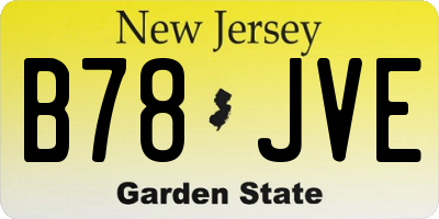 NJ license plate B78JVE
