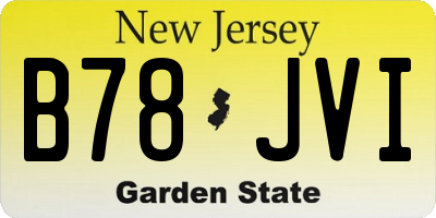 NJ license plate B78JVI