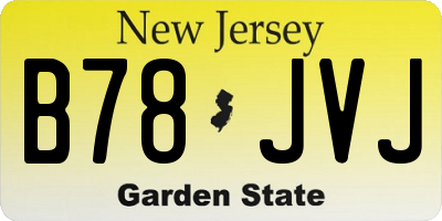 NJ license plate B78JVJ