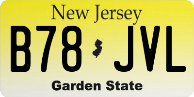 NJ license plate B78JVL