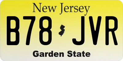 NJ license plate B78JVR