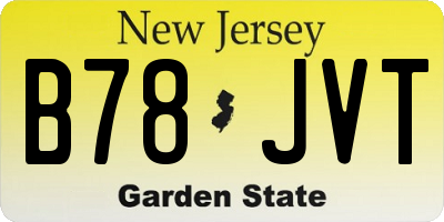 NJ license plate B78JVT