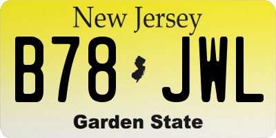 NJ license plate B78JWL