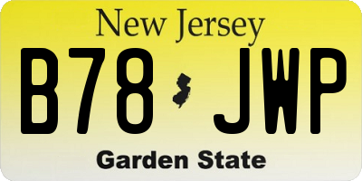 NJ license plate B78JWP