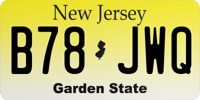 NJ license plate B78JWQ