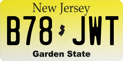 NJ license plate B78JWT