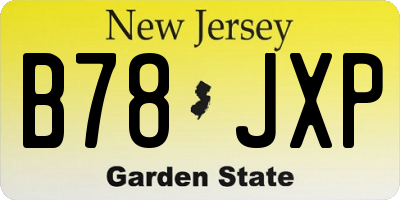 NJ license plate B78JXP