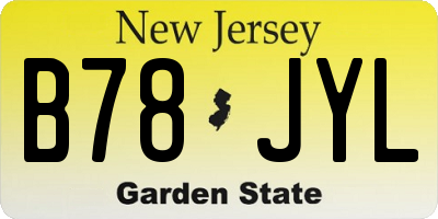 NJ license plate B78JYL