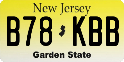 NJ license plate B78KBB