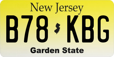NJ license plate B78KBG