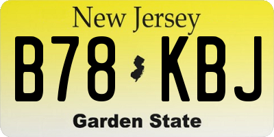 NJ license plate B78KBJ