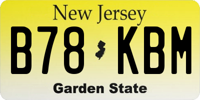 NJ license plate B78KBM
