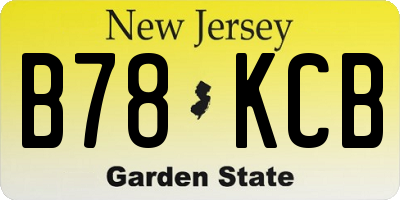 NJ license plate B78KCB