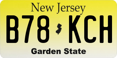 NJ license plate B78KCH