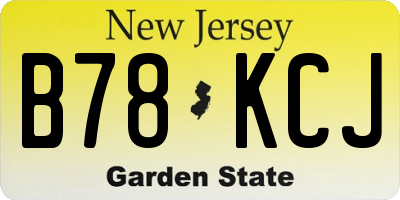NJ license plate B78KCJ