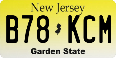 NJ license plate B78KCM