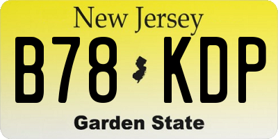 NJ license plate B78KDP