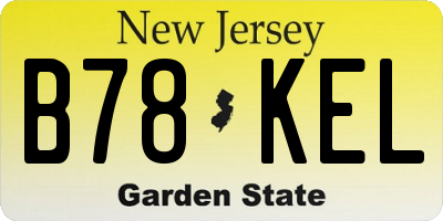 NJ license plate B78KEL