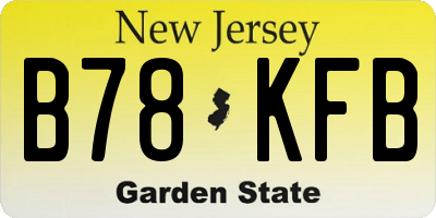 NJ license plate B78KFB