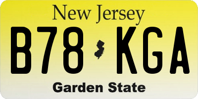 NJ license plate B78KGA