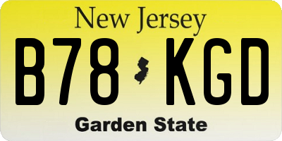 NJ license plate B78KGD