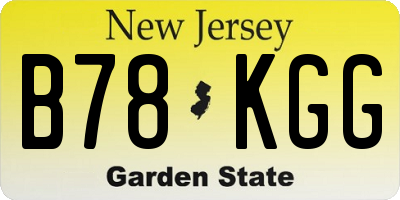 NJ license plate B78KGG