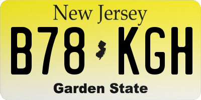 NJ license plate B78KGH