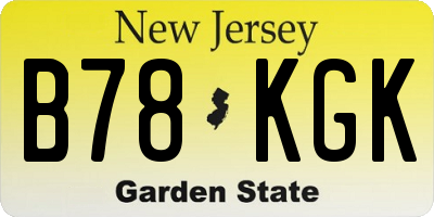 NJ license plate B78KGK